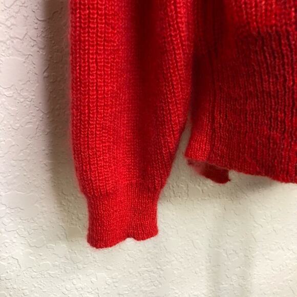 Alexachung red wrap style open back mohair blend sweater size Medium - Picture 5 of 16